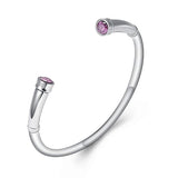 Ashes Keepsake Birthstone Charm Cuff Cremation Urn Bracelet Stainless Steel Expandable