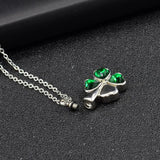 Cremation Jewelry Clover Urn Necklace