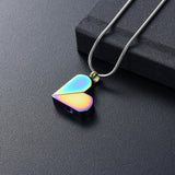Ashes Keepsake Convertible Square Heart Urn Necklace Cremation Jewelry For Ashes