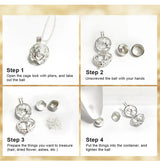 Cage Wing Locket Necklace For Ashes Stainless Steel Cremation Jewelry