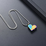 Ashes Keepsake Convertible Square Heart Urn Necklace Cremation Jewelry For Ashes