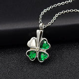 Cremation Jewelry Clover Urn Necklace