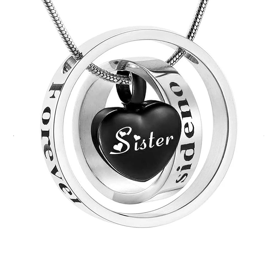 Ashes Keepsake Forever in My Heart  Mom Grandma Grandpa Urn Necklace Cremation Jewelry
