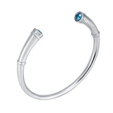 Ashes Keepsake Birthstone Charm Cuff Cremation Urn Bracelet Stainless Steel Expandable