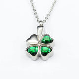 Cremation Jewelry Clover Urn Necklace