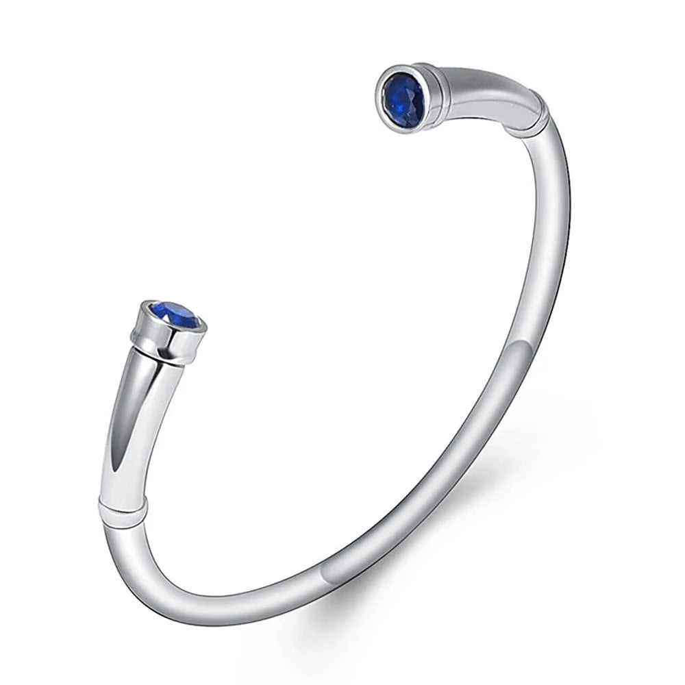 Ashes Keepsake Birthstone Charm Cuff Cremation Urn Bracelet Stainless Steel Expandable