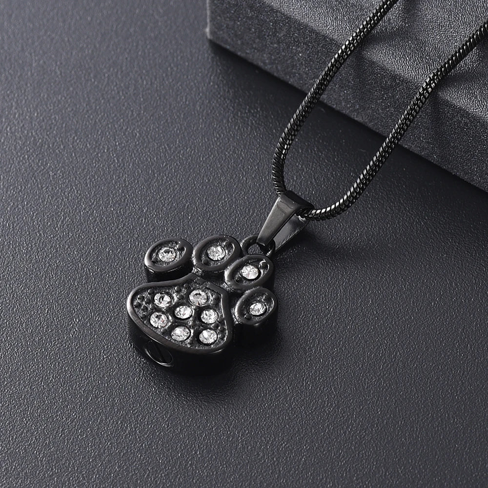 Paw Shape Pet Memorial Urn Necklace for Cremation