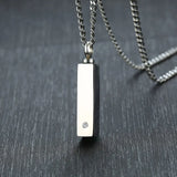 Ashes Keepsake Mens Urn Necklace With Custom Engraving Personalized Cremation Jewelry