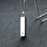 Ashes Keepsake Mens Urn Necklace With Custom Engraving Personalized Cremation Jewelry