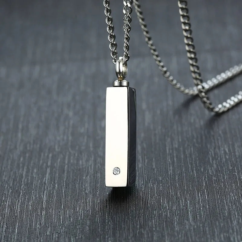 Ashes Keepsake Mens Urn Necklace With Custom Engraving Personalized Cremation Jewelry