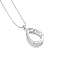 Ashes Keepsake Silver Teardrop Glass Urn Necklace For Ashes Cremation Jewelry