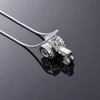 Ashes Keepsake Tractor Urn Necklace For Men  316L Stainless Steel Cremation Jewelry