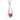Teardrop Red Heart Cremation Urn Necklace