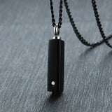 Ashes Keepsake Mens Urn Necklace With Custom Engraving Personalized Cremation Jewelry