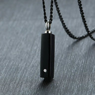 Ashes Keepsake Mens Urn Necklace With Custom Engraving Personalized Cremation Jewelry