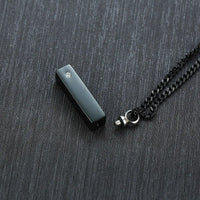 Ashes Keepsake Mens Urn Necklace With Custom Engraving Personalized Cremation Jewelry