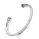 Ashes Keepsake Birthstone Charm Cuff Cremation Urn Bracelet Stainless Steel Expandable