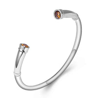 Ashes Keepsake Birthstone Charm Cuff Cremation Urn Bracelet Stainless Steel Expandable