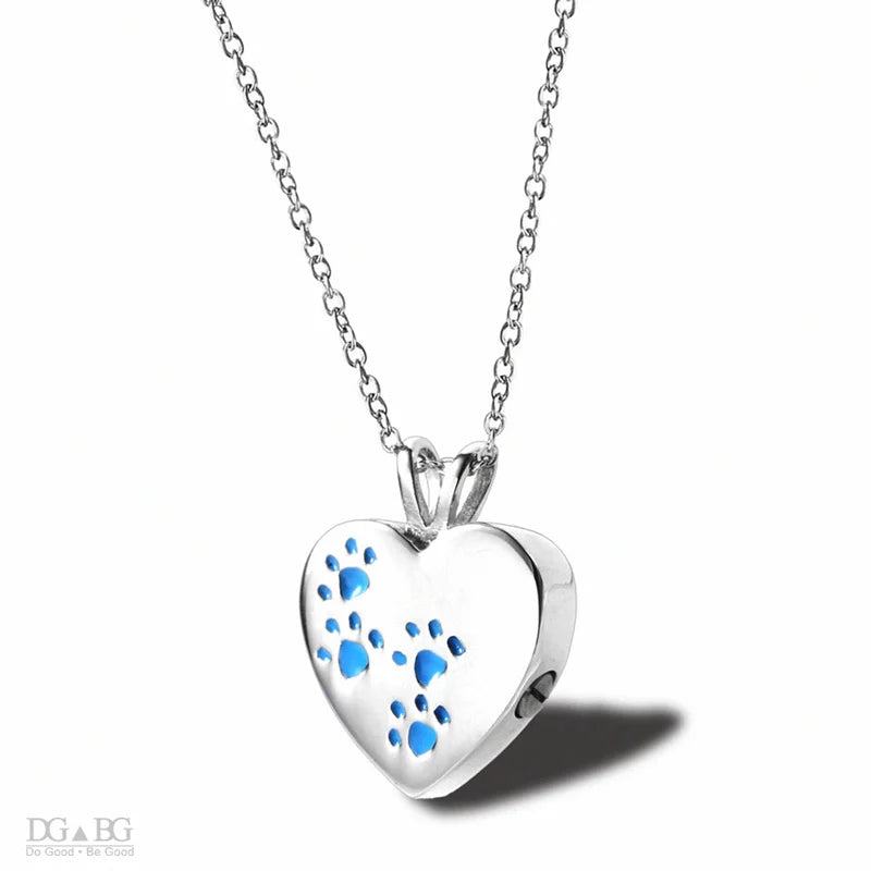 Cremation Jewelry Heart Pet Urn Necklace
