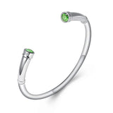 Ashes Keepsake Birthstone Charm Cuff Cremation Urn Bracelet Stainless Steel Expandable