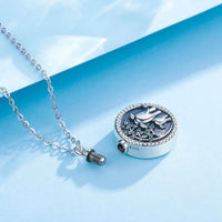 Sterling Silver Elephant Tree of life Urn Necklace