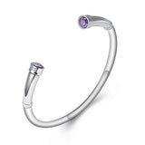 Ashes Keepsake Birthstone Charm Cuff Cremation Urn Bracelet Stainless Steel Expandable