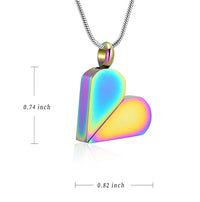 Ashes Keepsake Convertible Square Heart Urn Necklace Cremation Jewelry For Ashes