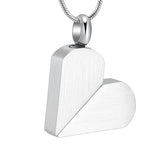 Ashes Keepsake Convertible Square Heart Urn Necklace Cremation Jewelry For Ashes