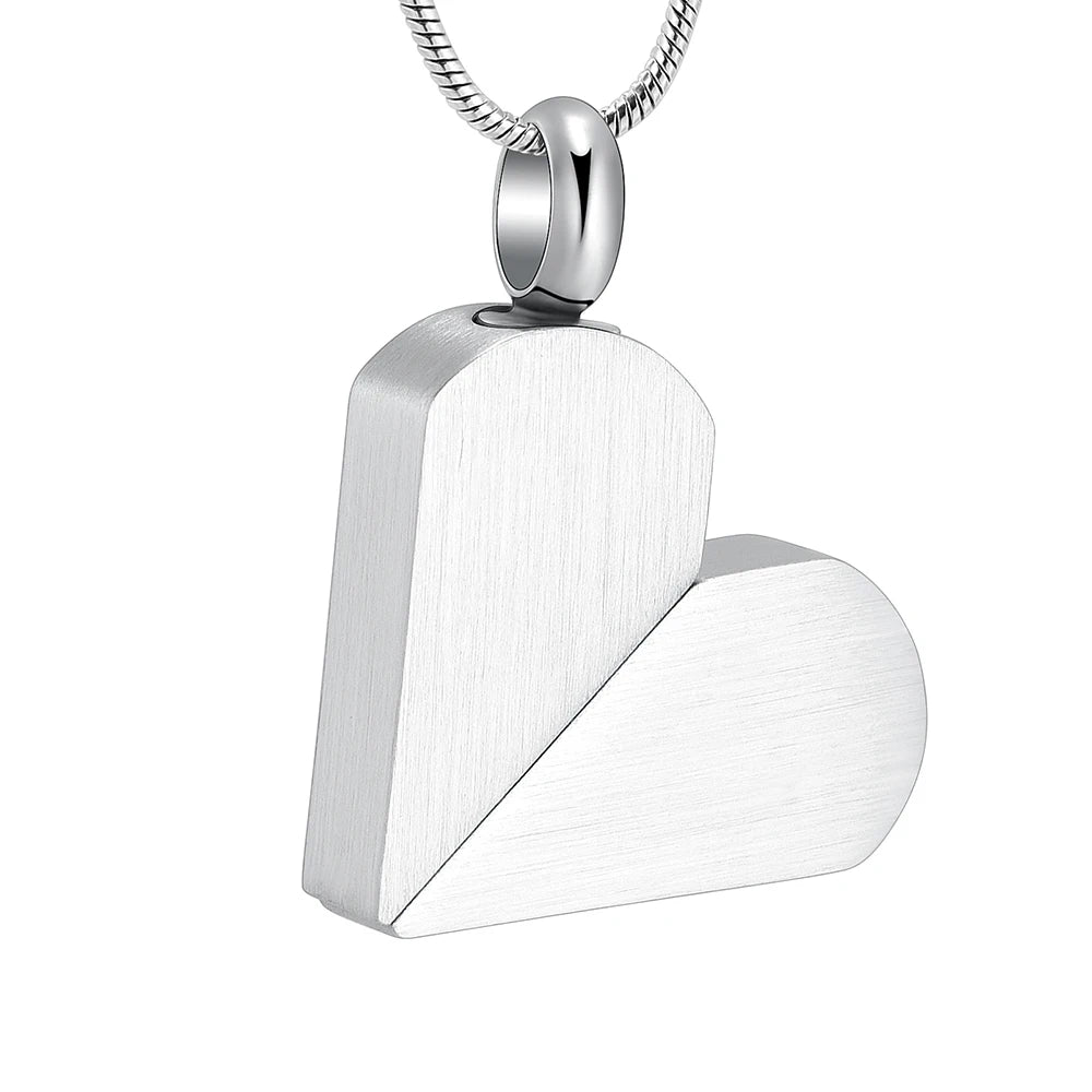 Ashes Keepsake Convertible Square Heart Urn Necklace Cremation Jewelry For Ashes