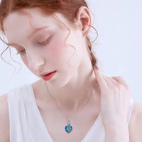 Ashes Keepsake 925 Sterling Silver Urn Necklace Crystal Heart With Butterfly