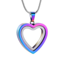 Glass Heart Urn Necklace for Ashes