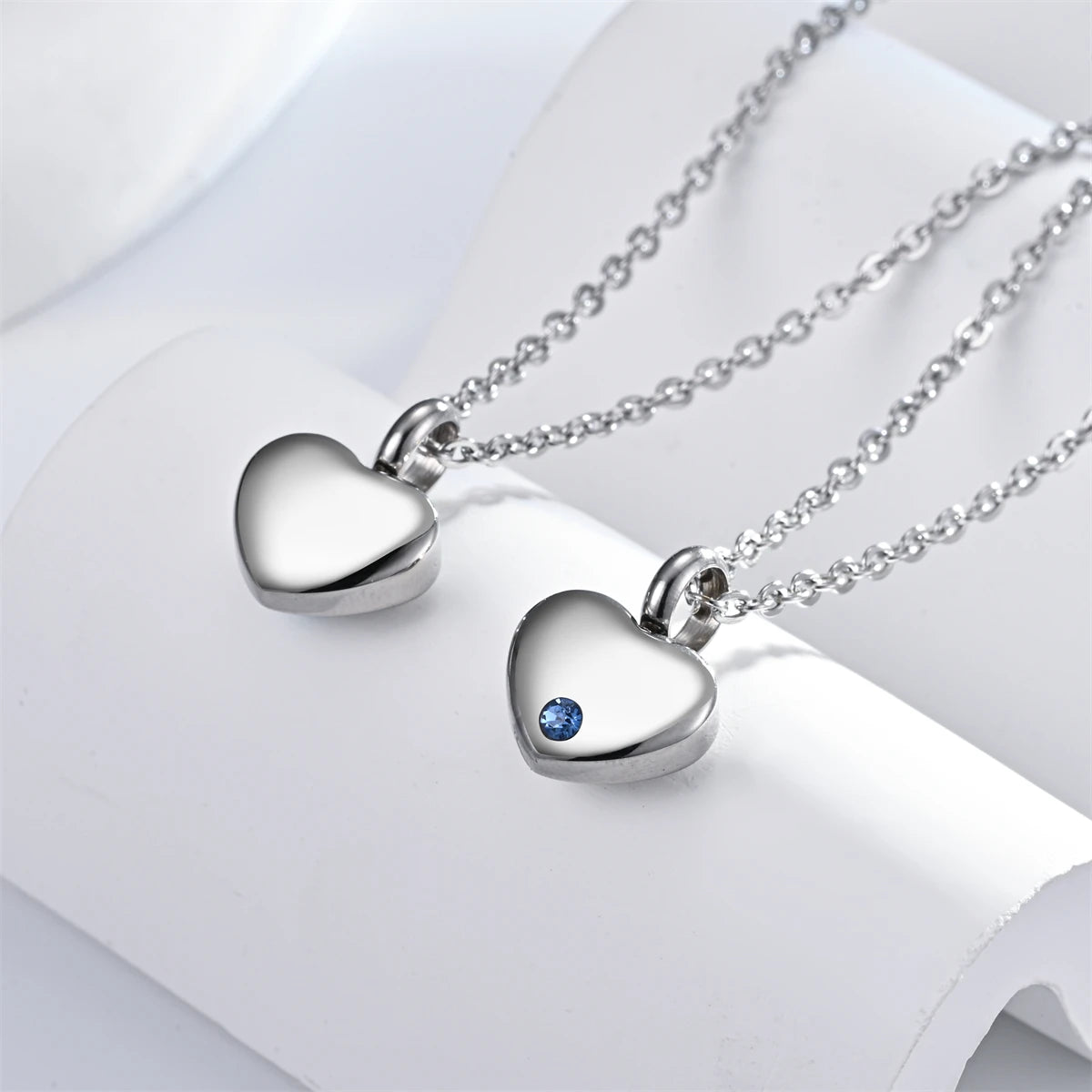 Cremation Jewelry  Small Heart Memorial Ash Urn Necklace