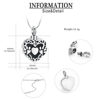 Pet Paw Print Urn Necklace for Dog Cat Ashes