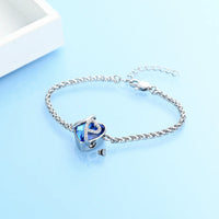 Ashes Keepsake Crystal Heart Urn Bracelet For Ashes Stainless Steel