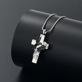 Cross Necklace For Ashes With Hummingbird