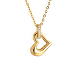 Ashes Keepsake Heart Mini Urn Necklace Stainless Steel Cremation Jewelry For Women