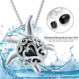 Ashes Keepsake Turtle Cremation Jewelry Necklace for Ashes Stainless Steel