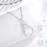 Butterfly urn pendant sterling silver moonstone 