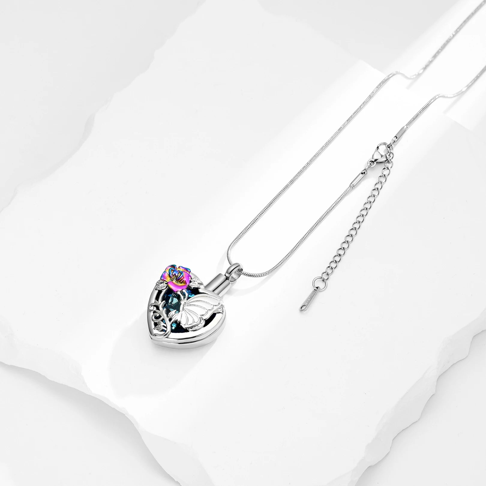 Butterfly Ashes Necklace Cremation Jewelry Stainless Steel
