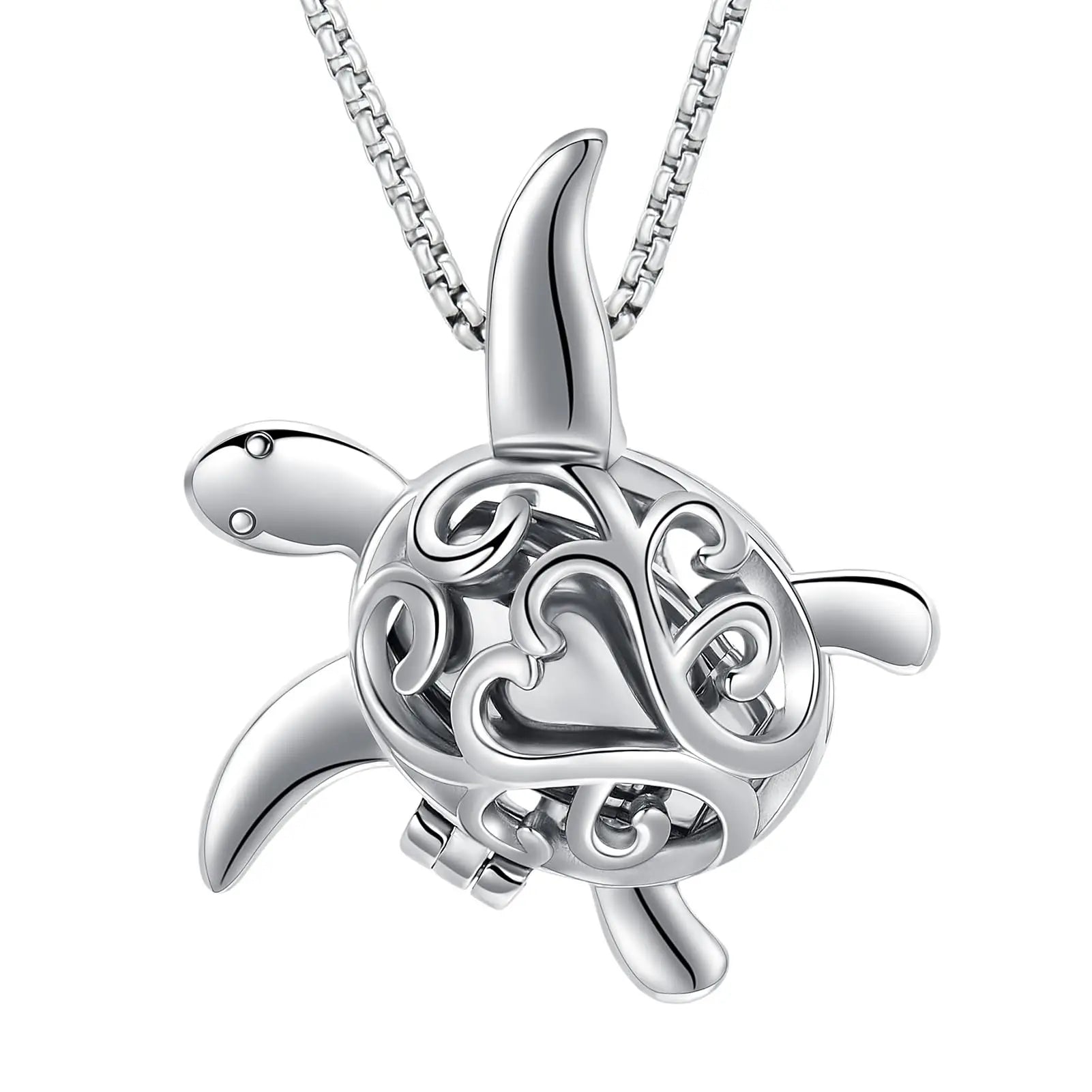 Ashes Keepsake Turtle Cremation Jewelry Necklace for Ashes Stainless Steel