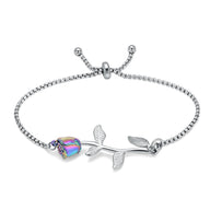 Rose Urn Cremation Bracelet For Ashes Stainless Steel