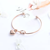 Heart With Knot Urn Bracelet Stainless Steel