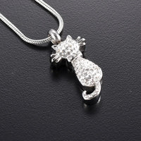 Cremation Necklace For Cat Ashes Stainless Steel