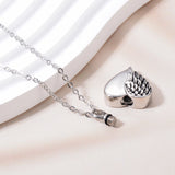 Heart Angel Wing Urn Necklace Ashes Cremation Jewelry