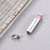 Birthstone Urn Necklace Zircon Openable Urn Pendant