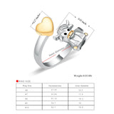 Urn Ring Heart and Cute Cow