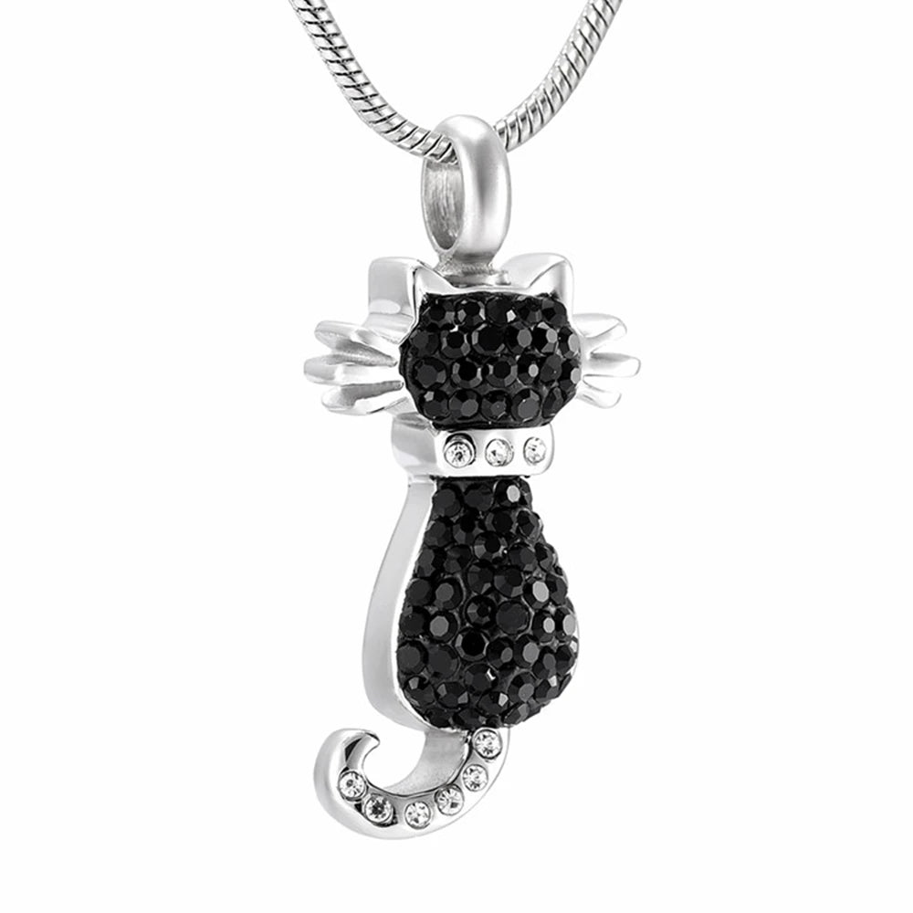 Cremation Necklace For Cat Ashes Stainless Steel