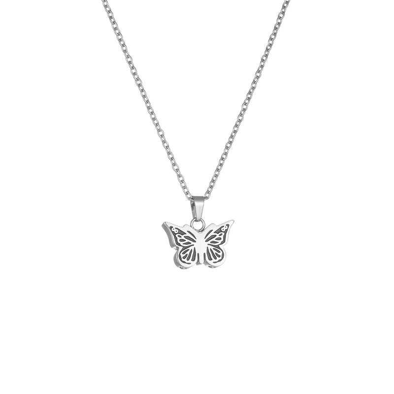 Butterfly Urn Ashes Necklace For Cremation Stainless Steel