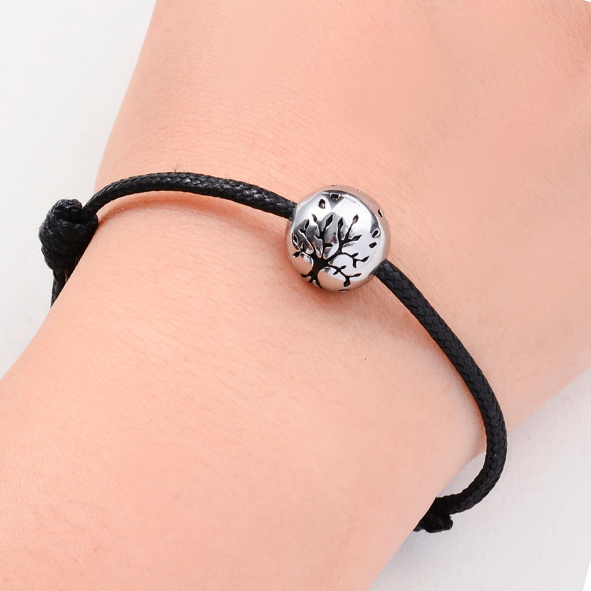Ashes Keepsake Adjustable Ball Charm Tree of Life Urn Bracelet