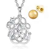 Pet Ashes Urn Necklace With Cat and Paw